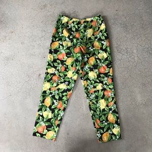 Vintage Talbots Fruit Pattern High Waist Pants Sz8